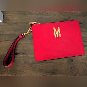 Red Designer Clutch with Gold Accents